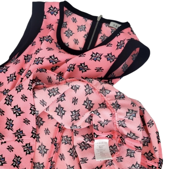 Sandro   Hot Pink Sleeveless  Pemplum Top - Picture 5 of 11